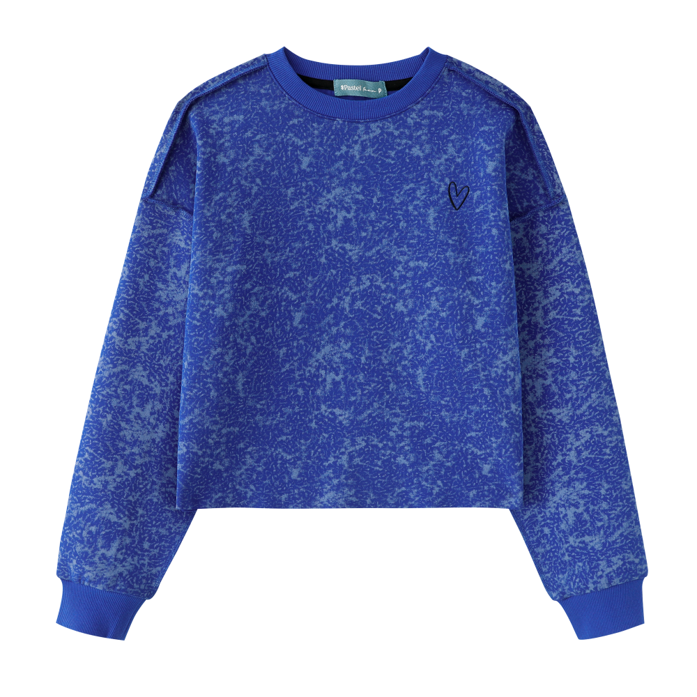 DROP SHOULDER SWEATSHIRT-ROYAL BLUE