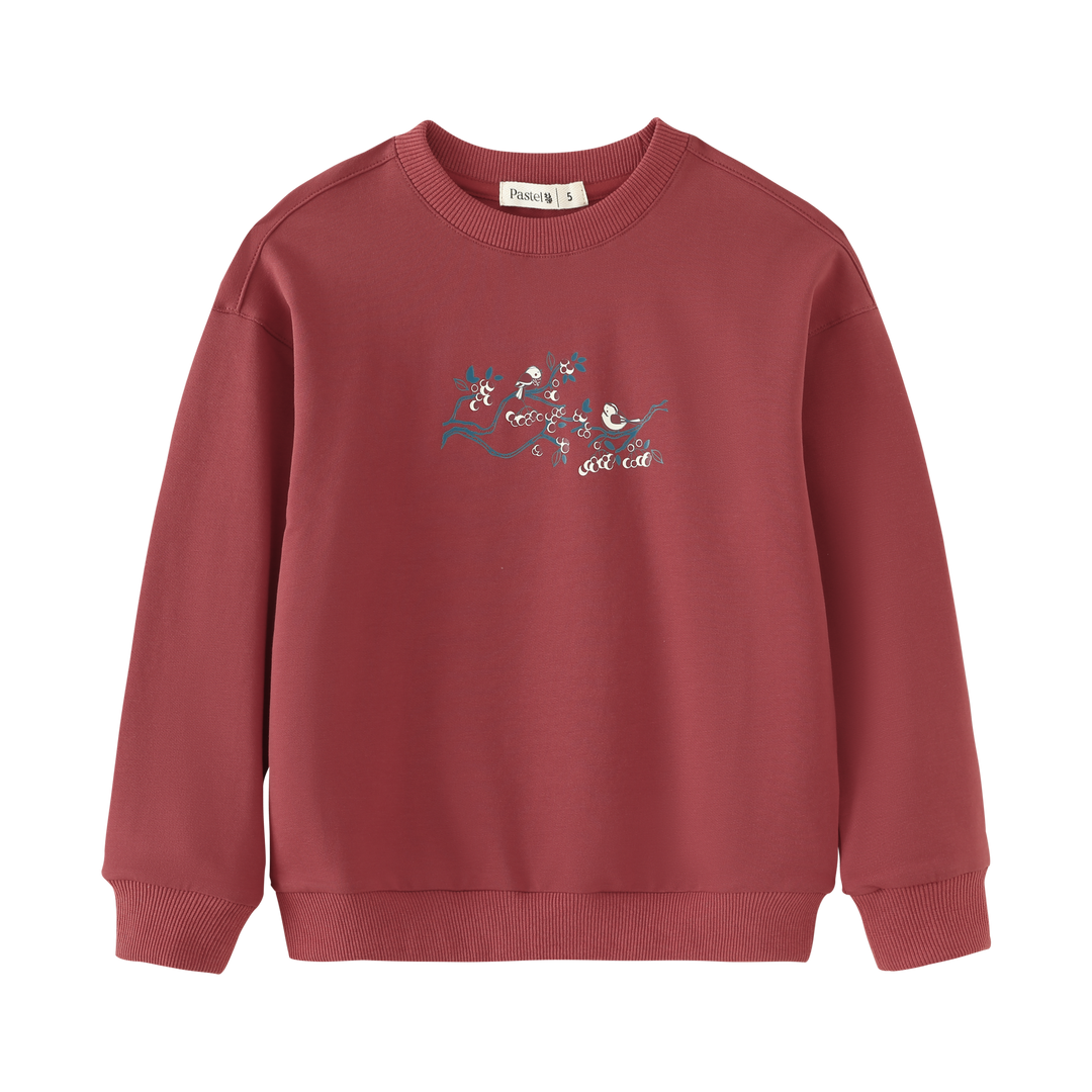 BIRD PRINT SWEATSHIRT-SHERBERT