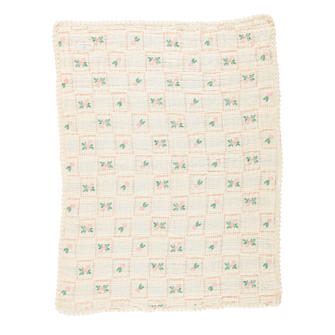 Floral Waffle Special Blanket - Framed Flowers Patchwork