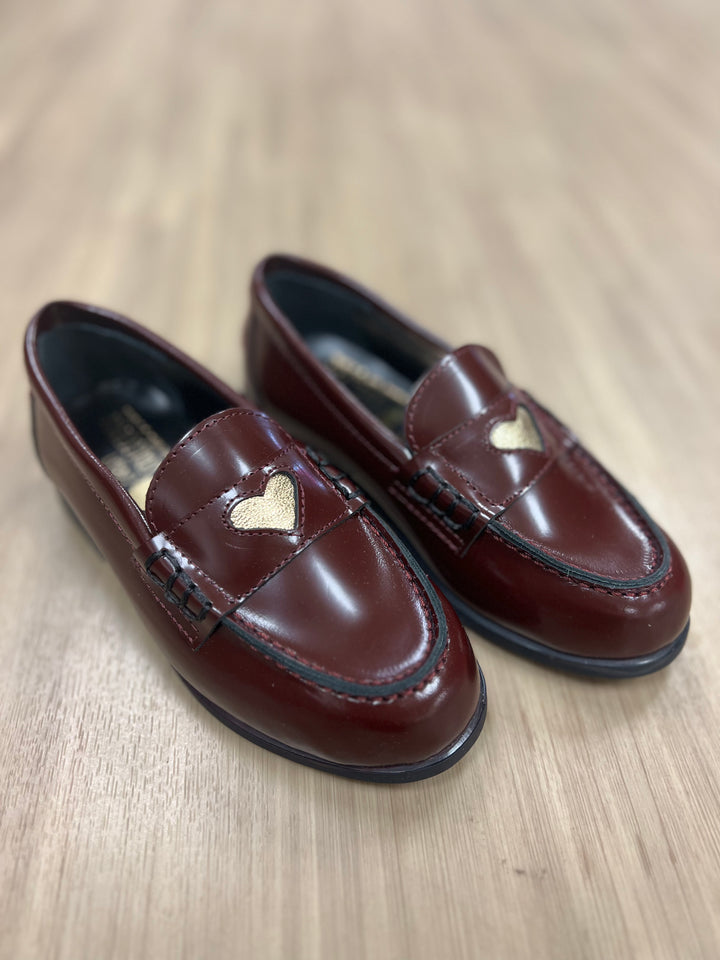 HEARTS CASTELLANO LOAFER BURGUNDY WITH GOLD HEART