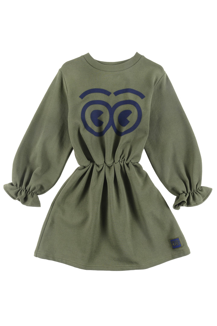 GD01 WELCOME-Dress- waisted-GREEN