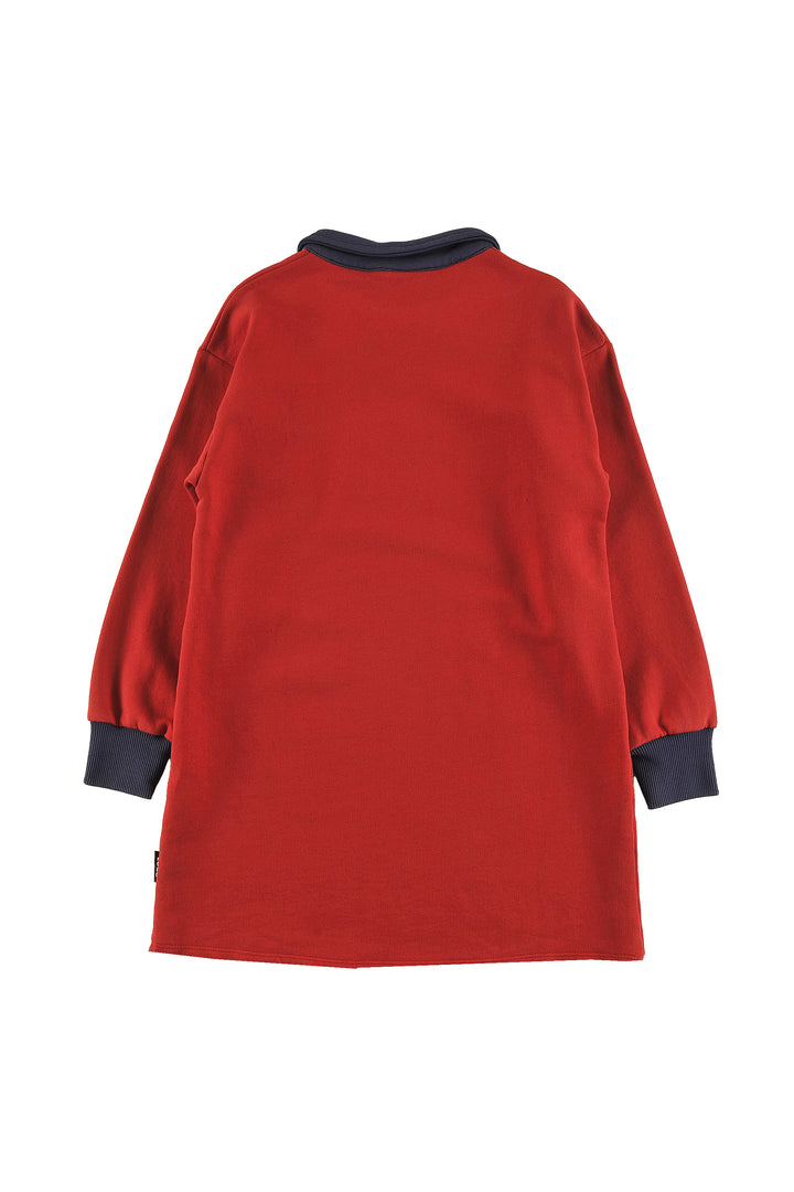 GD03 CLUB POLO DRESS - RED WASHED