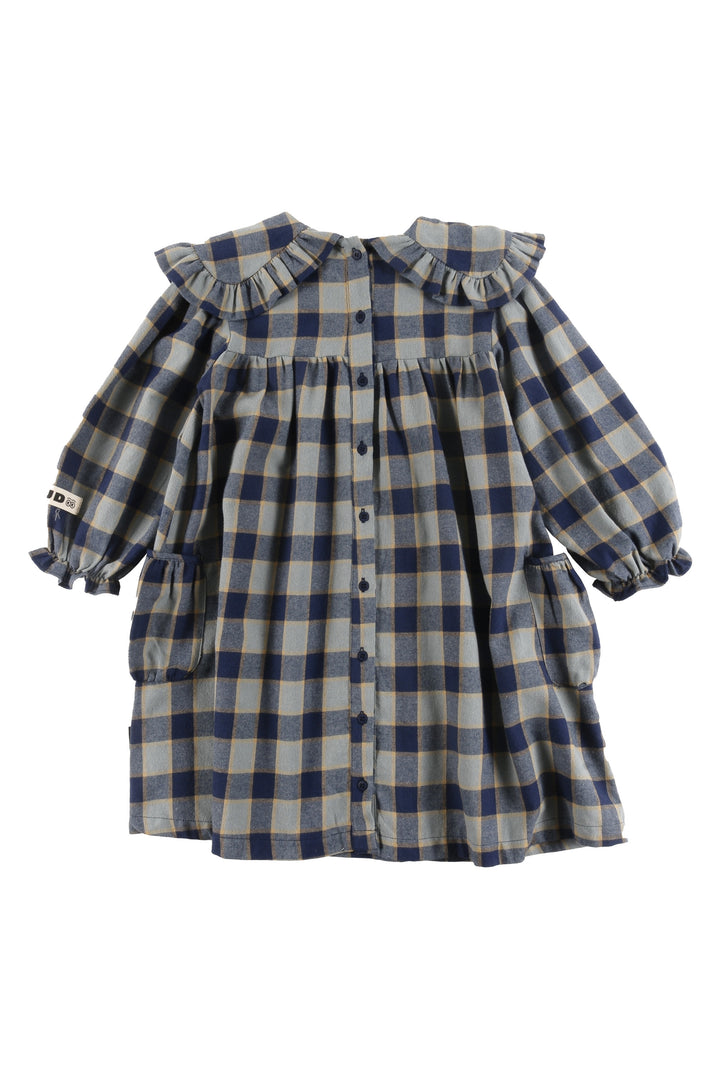 GD09 LOYAL-Dress collar-CHECK Indigo