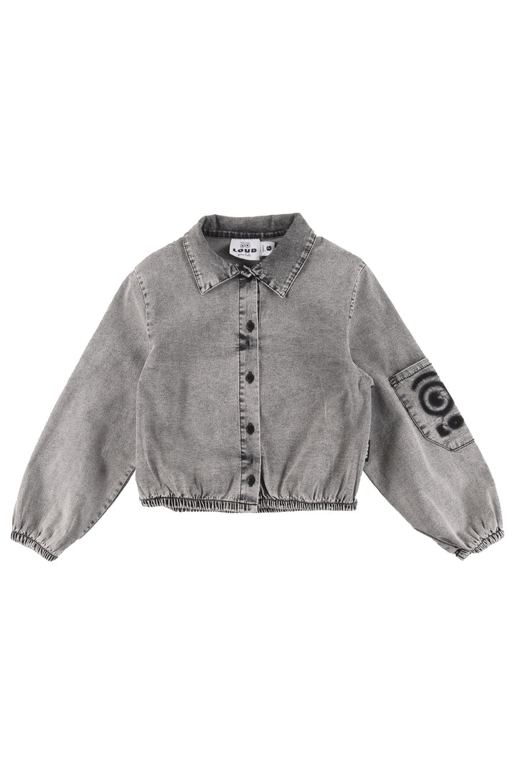 GDS02 PLAY-Shirt button down-LIGHT GREY stone wash