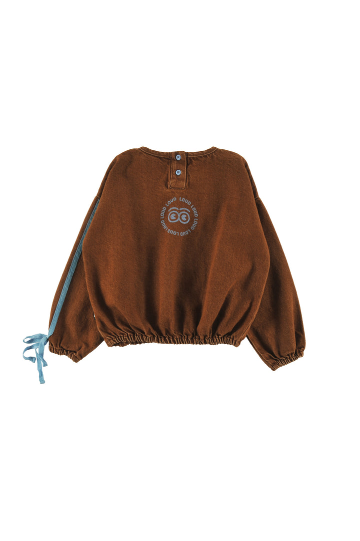 GDT01 TIP BLOUSE - CHOCO