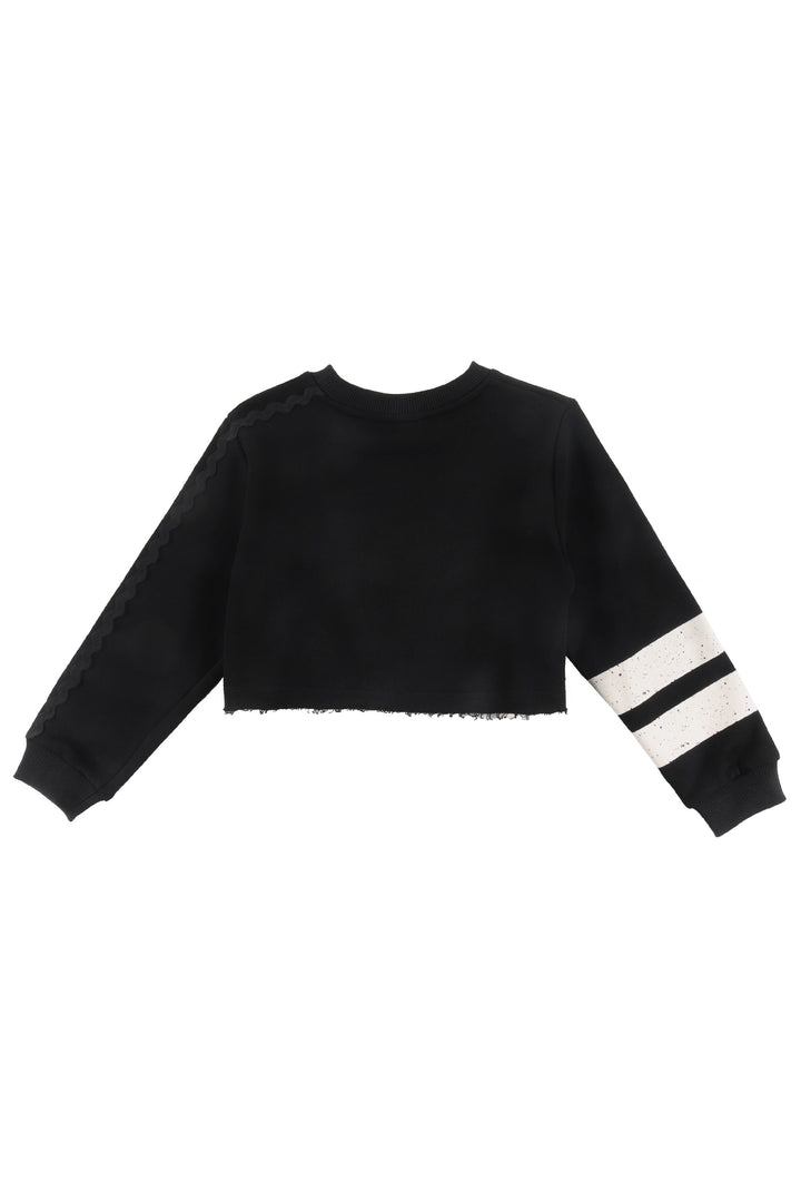 GJ01 FUN-Sweater crop-BLACK
