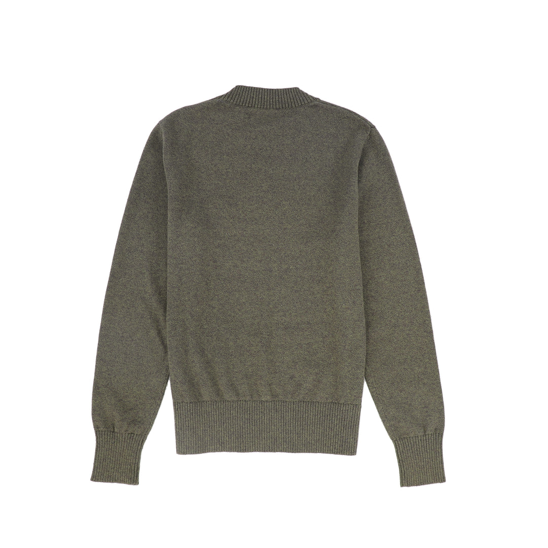 C-21855-Marled Crew Neck Sweater -Green