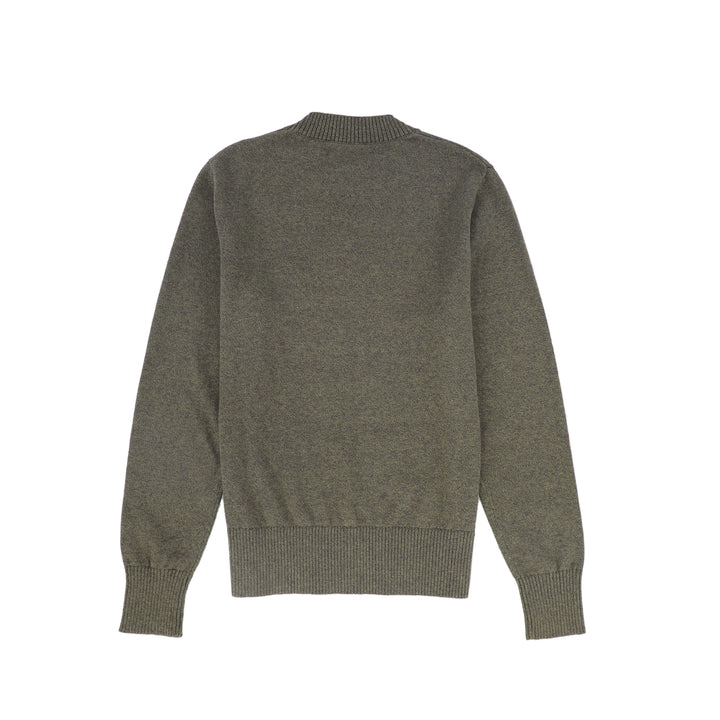 C-21855-Marled Crew Neck Sweater -Green