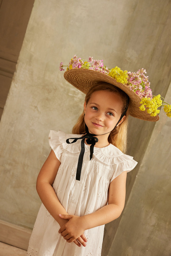 DRESS MIA OFF WHITE SCHIFFLI