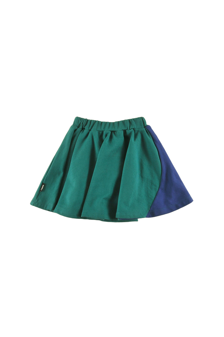 GS06 RELAX MINI SKIRT - GREEN/NAVY