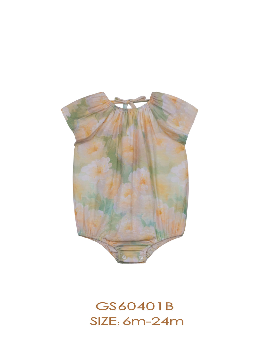 GS60401B-ROMPER-Yellow Floral