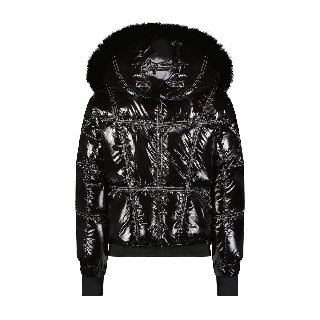 GTWS59-BLACK WITH WHITE STITCHING-BLK FUR