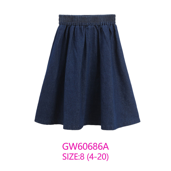 GW60686A-BLUE DENIM SKIRT