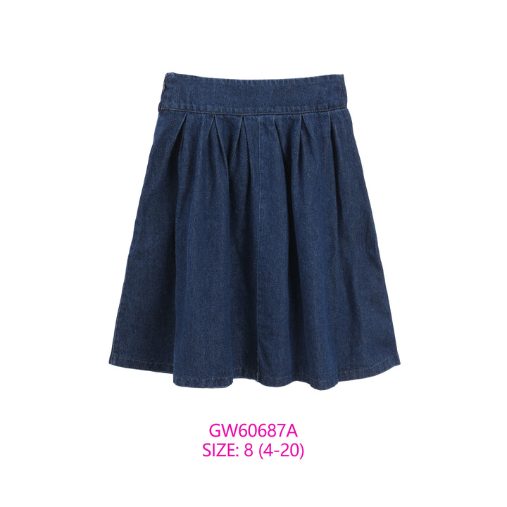 GW60687A-BLUE DENIM SKIRT