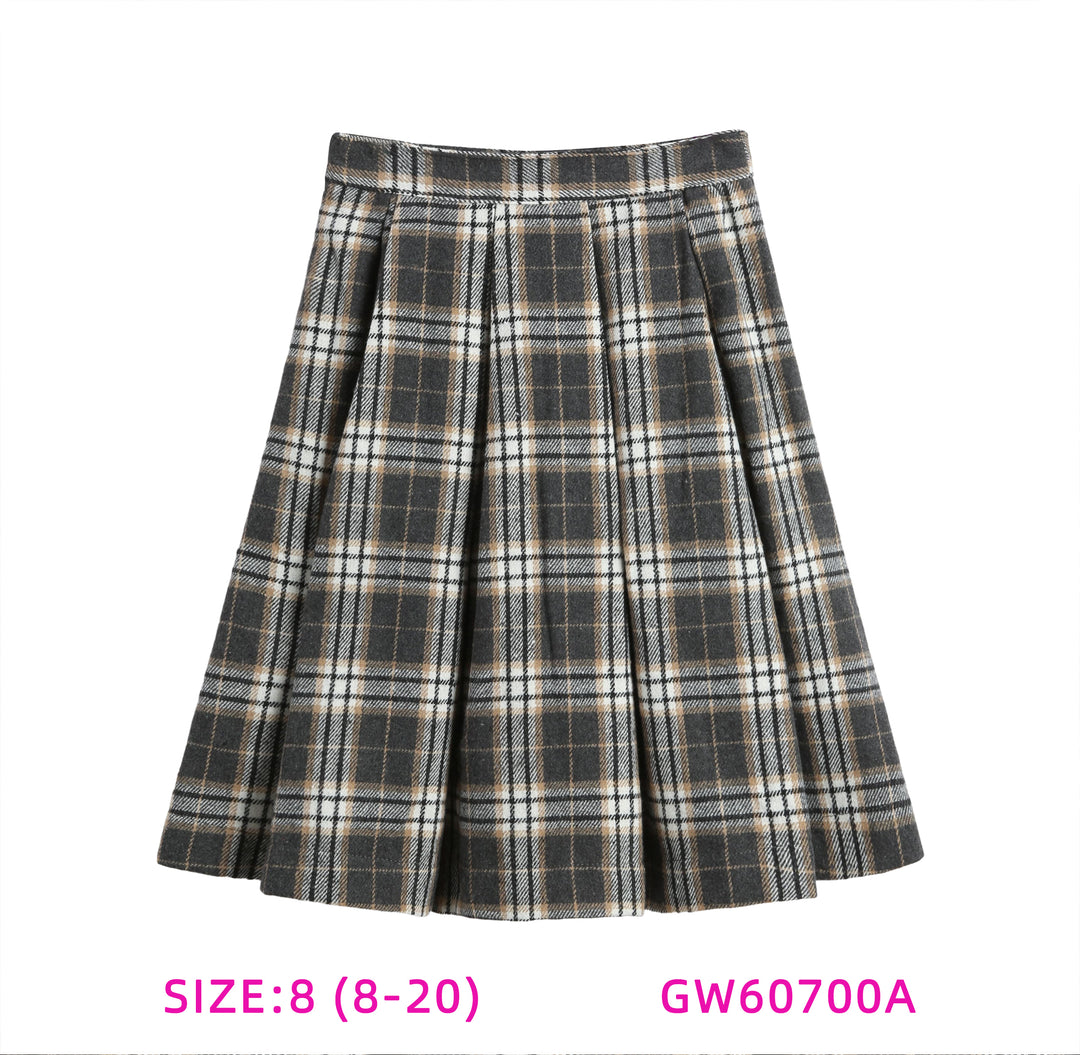 GW60700A-PLAID SKIRT