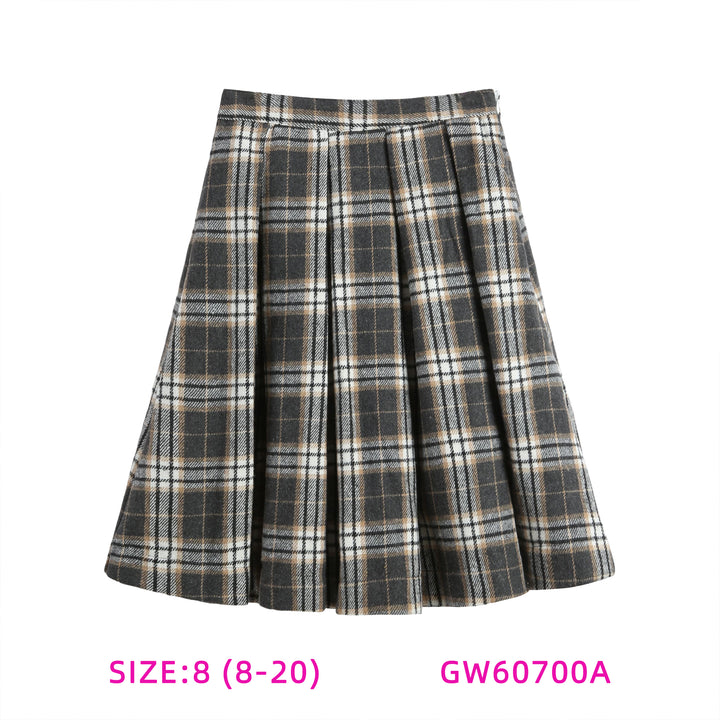GW60700A-PLAID SKIRT