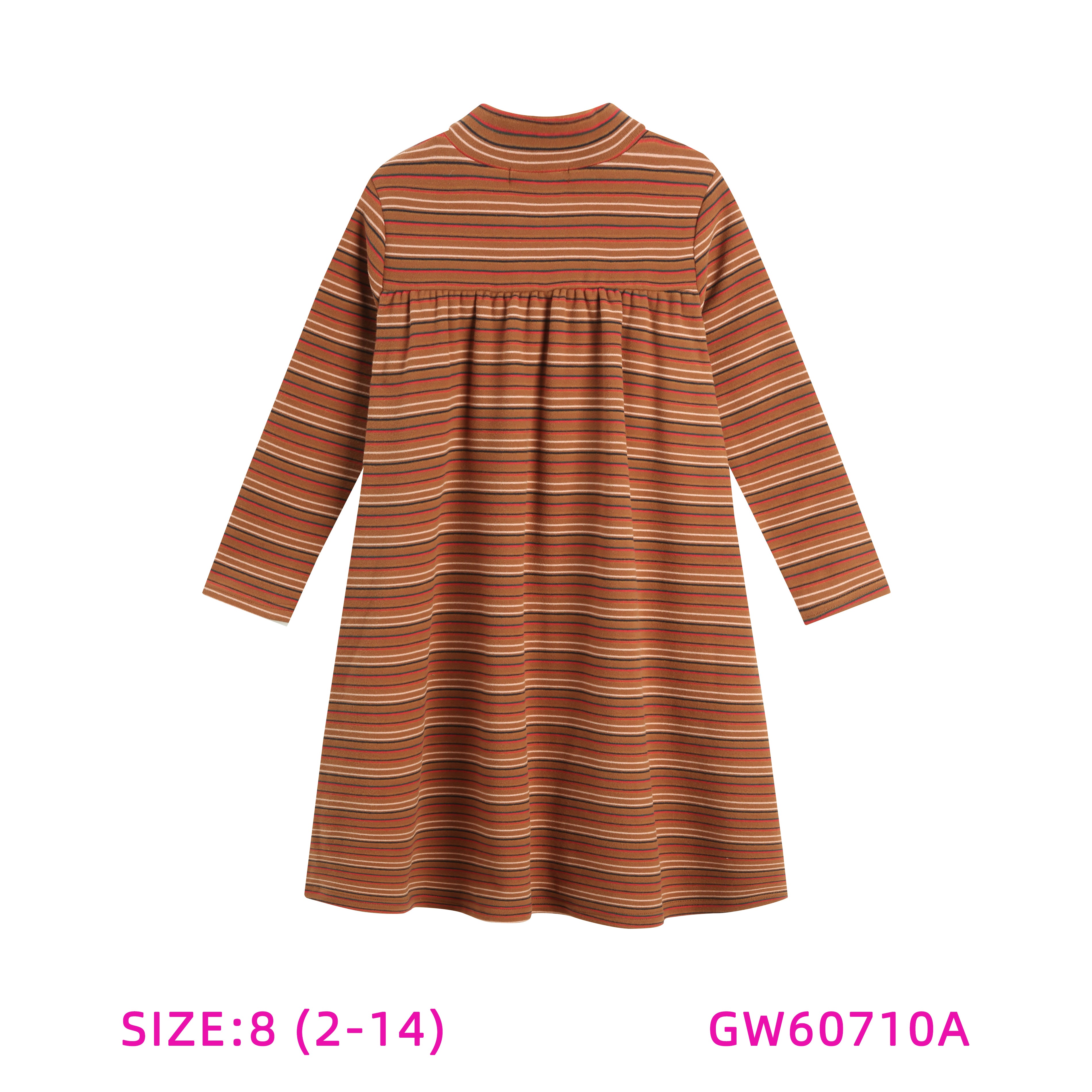 GW60710A-ORANGE STRIPED DRESS WITH HEART – whoopikids
