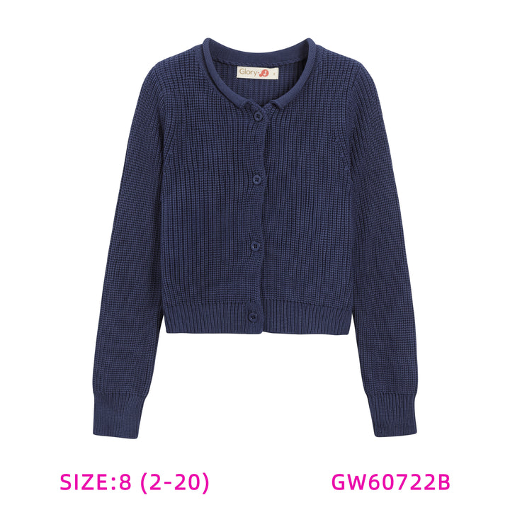 GW60722B-BLUE CARDIGAN