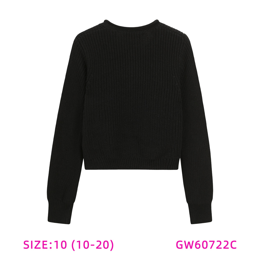 GW60722C-BLACK CARDIGAN