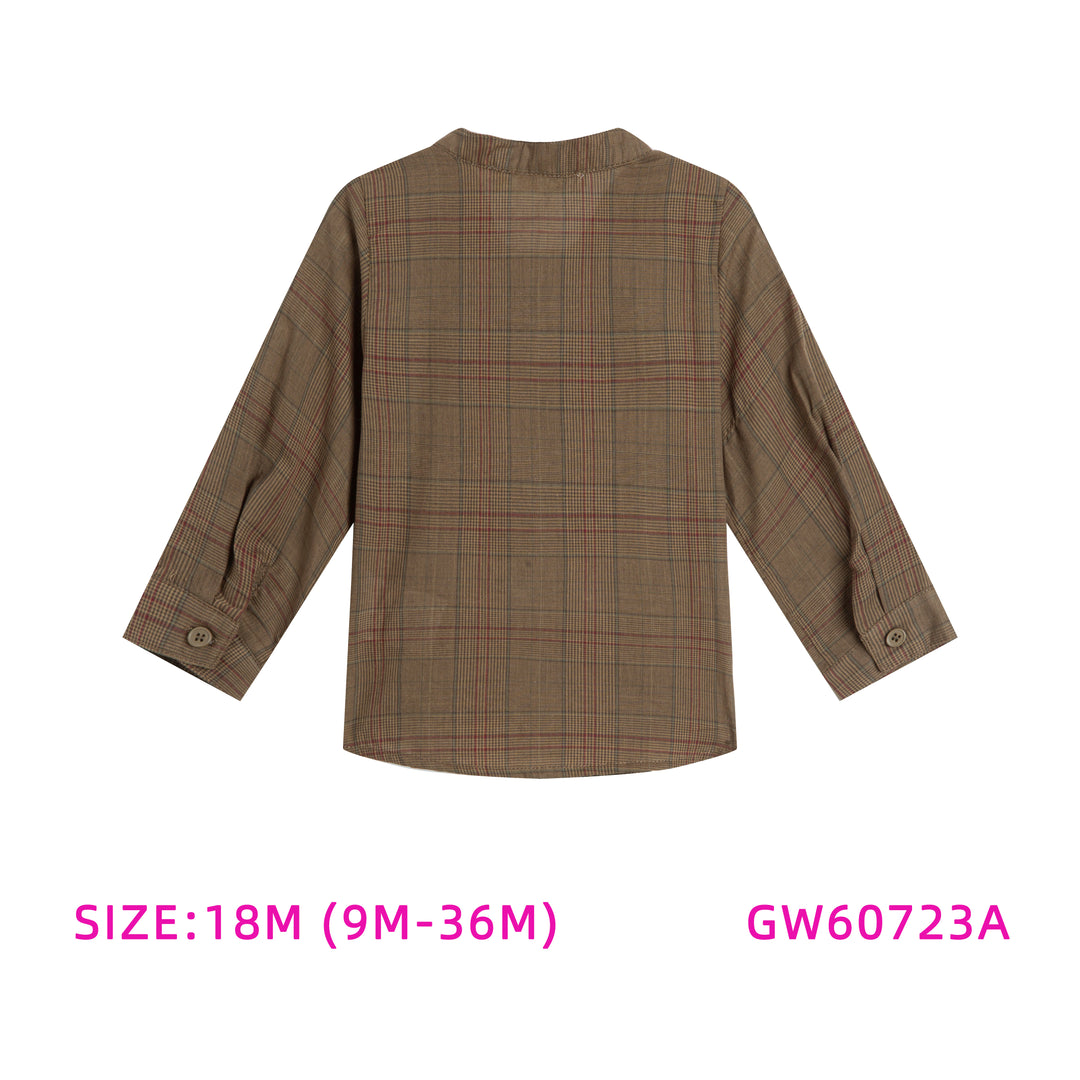 GW60723-BOYS PLAID SHIRT