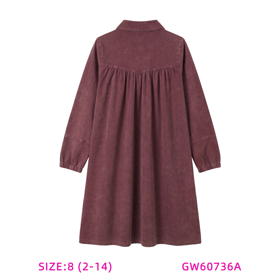 60736A-BURGUNDY DRESS