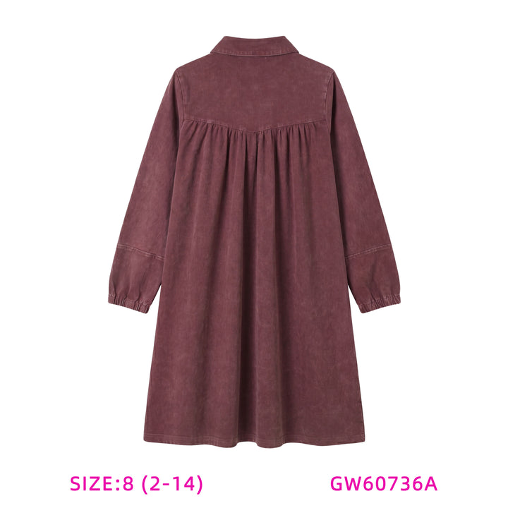 60736A-BURGUNDY DRESS