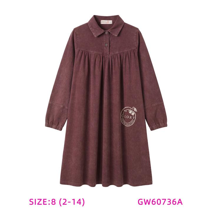 60736A-BURGUNDY DRESS