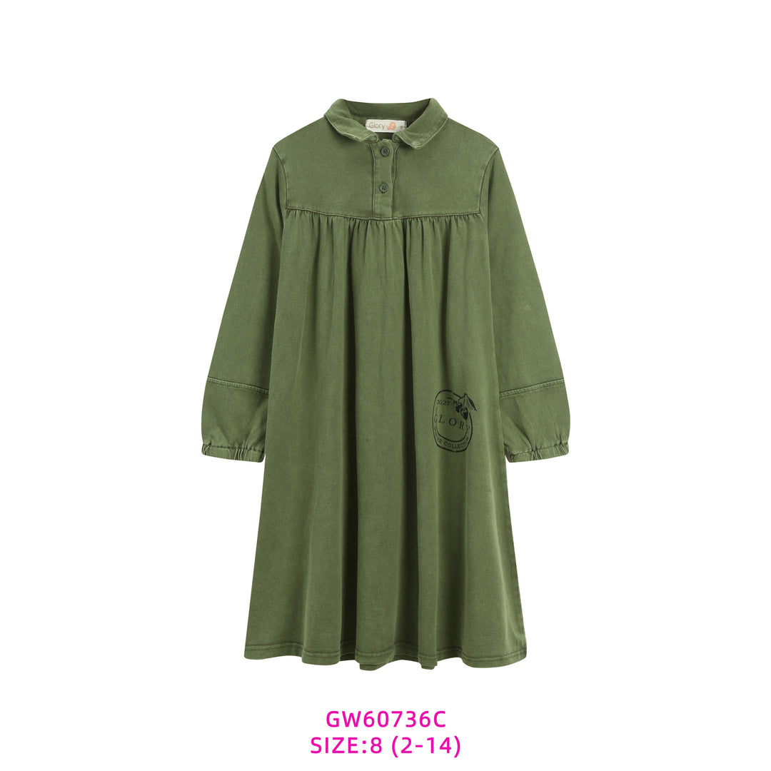 60736C-GREEN DRESS