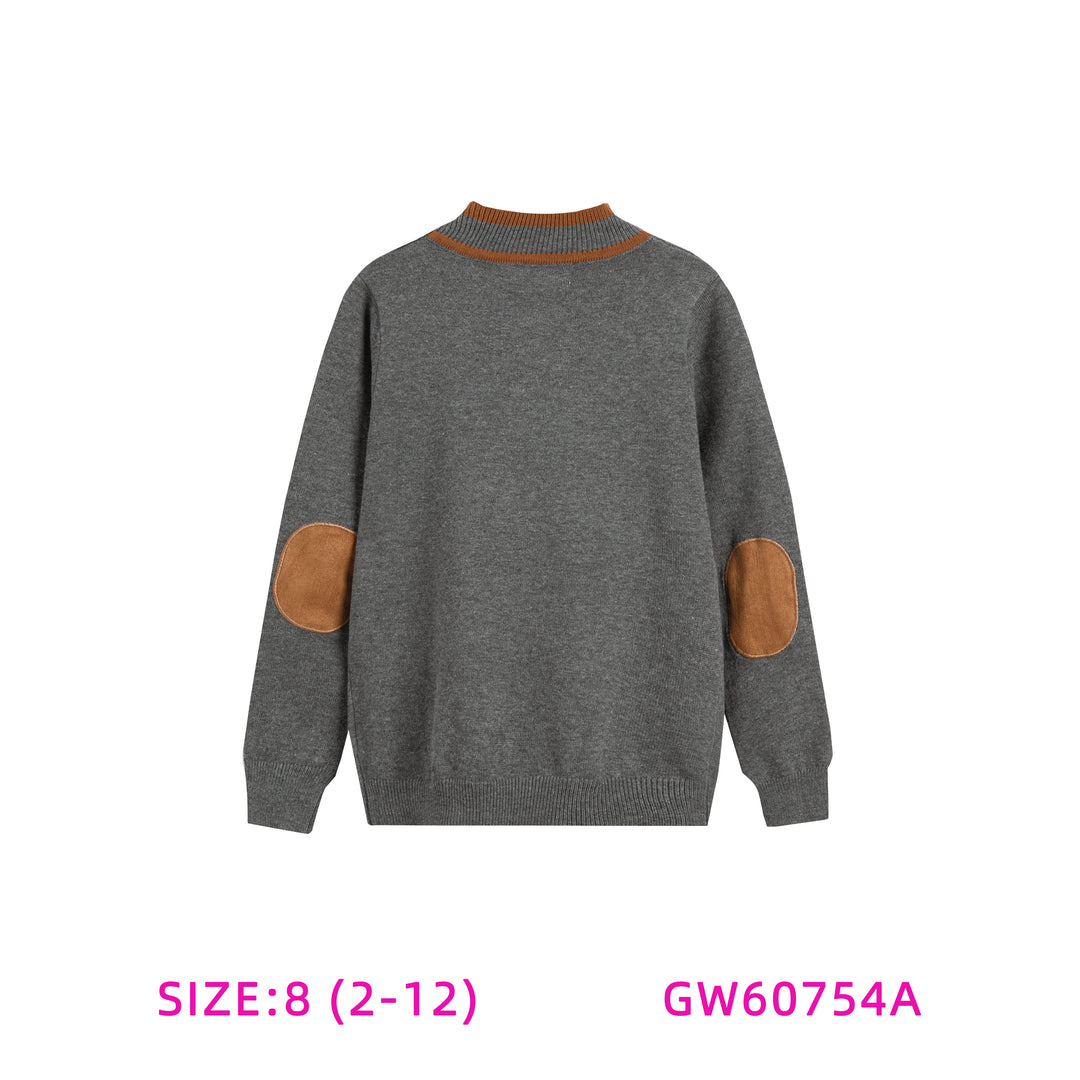 GW60754A-BOYS CONTRAST NECK SWEATER