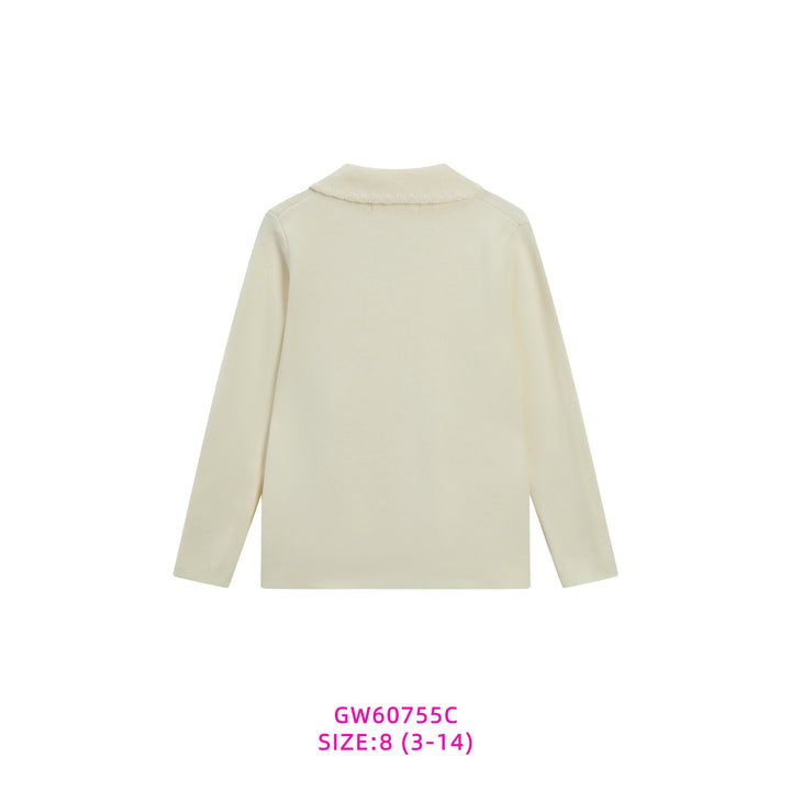 GW60755C-IVORY KNIT BLAZER