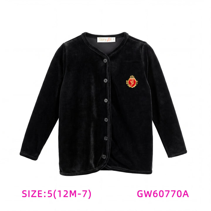 GW60770A-BOYS BLACK SHABBOS ROBE SET