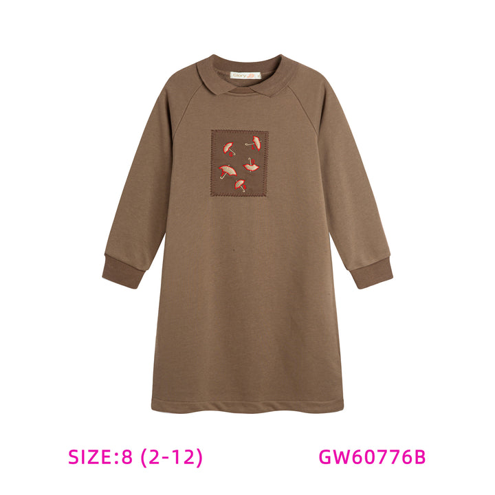 GW60776B-TAN UMBRELLA DRESS