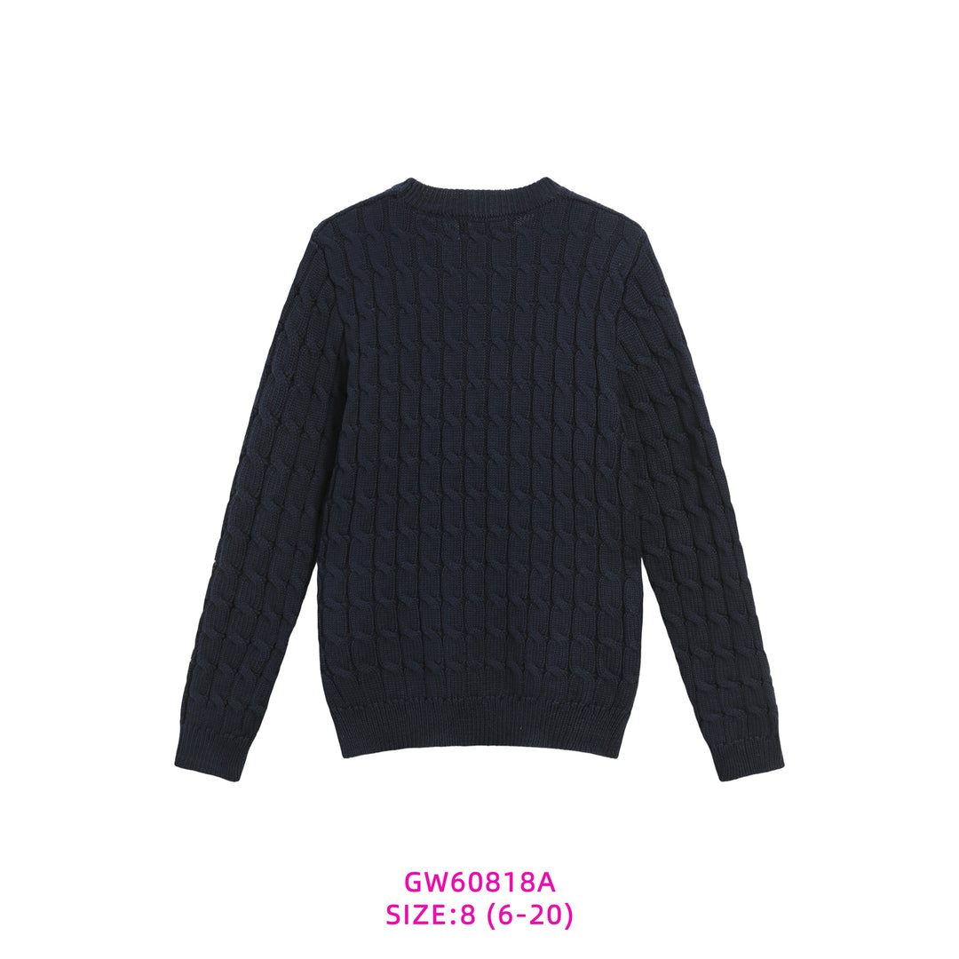 GW60818A-CABLE KNIT SWEATER