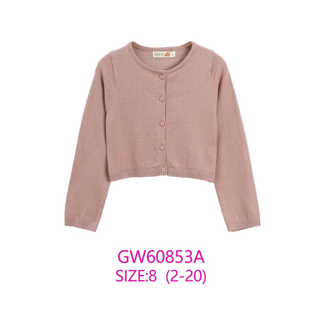 GW60853A-GIRLS KNIT CARDIGAN