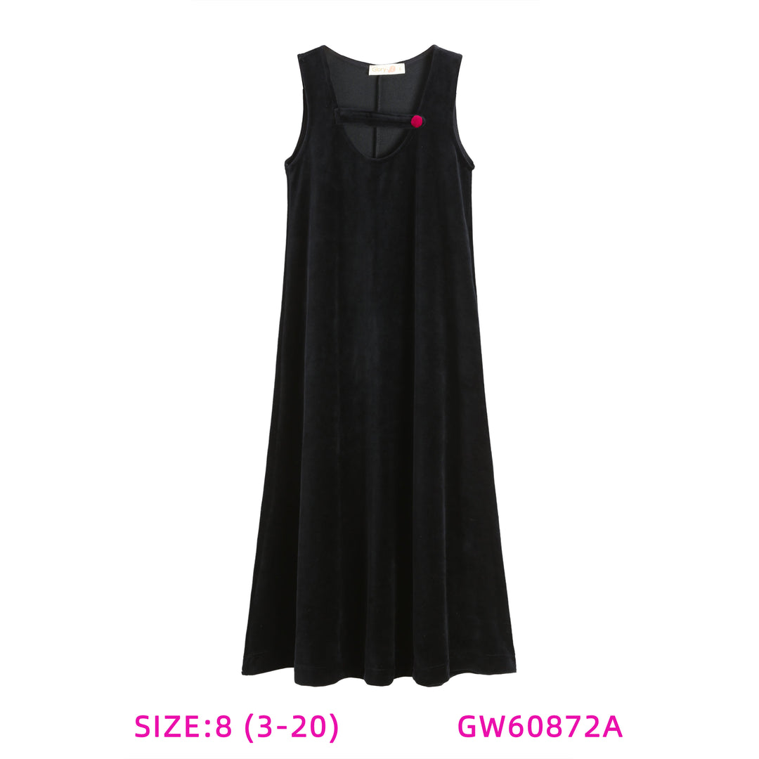GW60872A-BLACK VELOUR SHABBOS ROBE