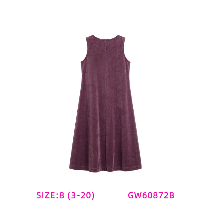 GW60872B-PURPLE VELOUR SHABBOS ROBE