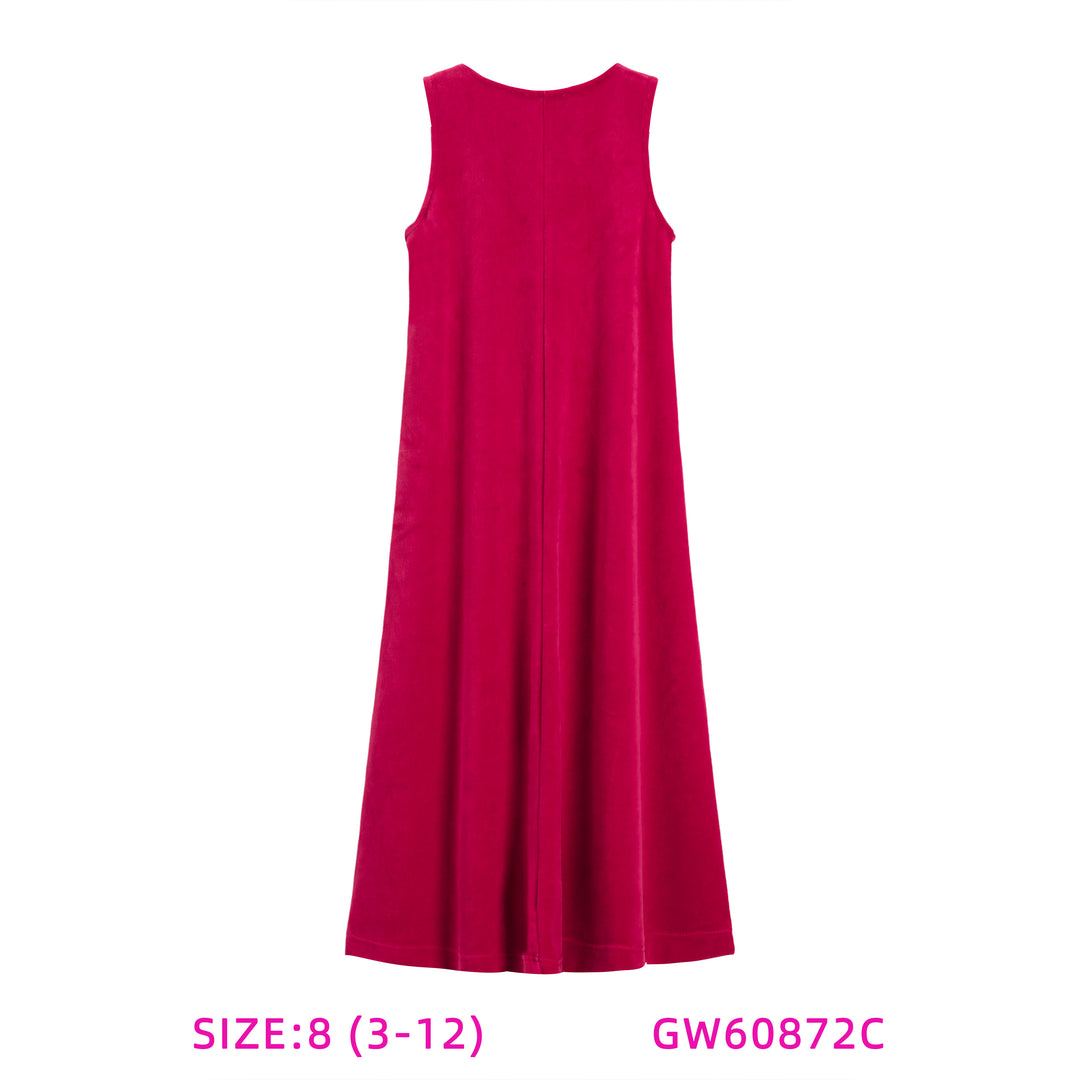 GW60872C-PINK VELOUR SHABBOS ROBE