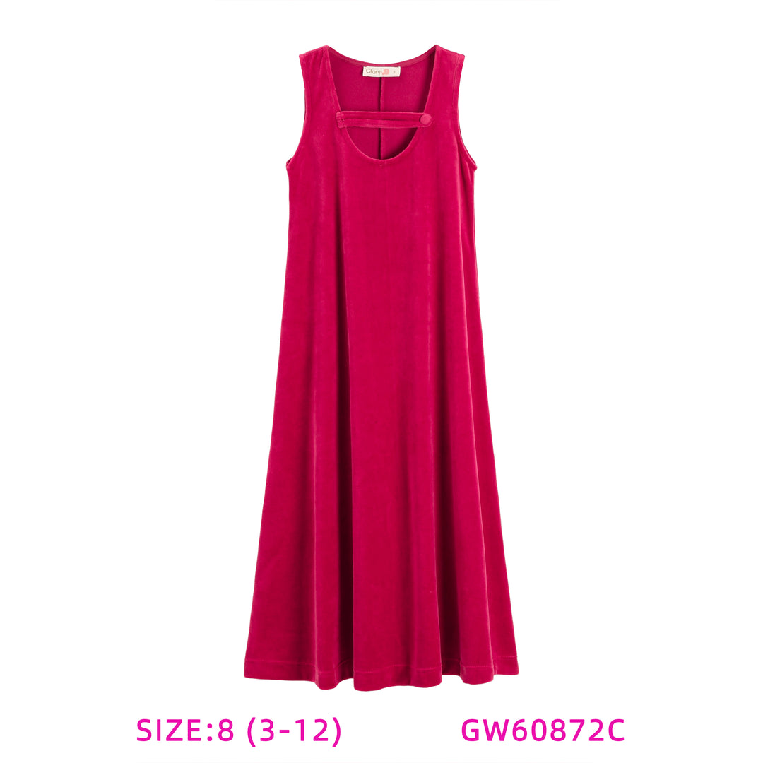 GW60872C-PINK VELOUR SHABBOS ROBE