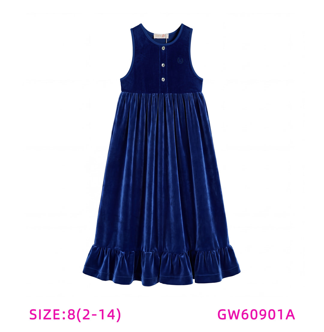 GW60901A-BLUE VELOUR SHABBOS ROBE