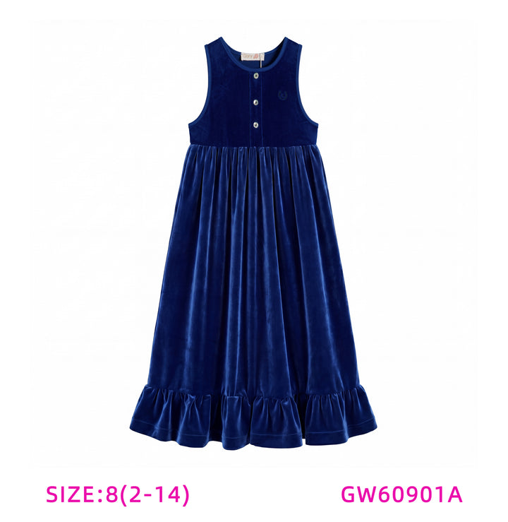 GW60901A-BLUE VELOUR SHABBOS ROBE