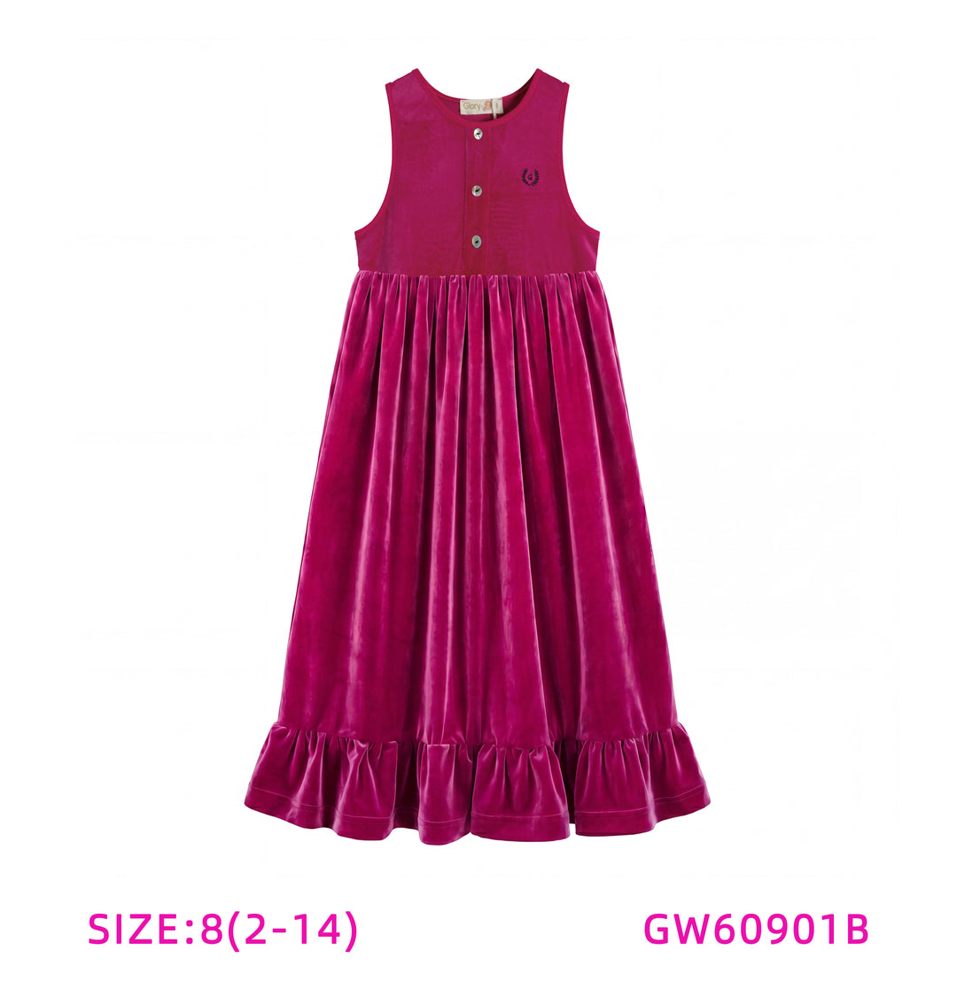 GW60901B-PINK VELOUR SHABBOS ROBE