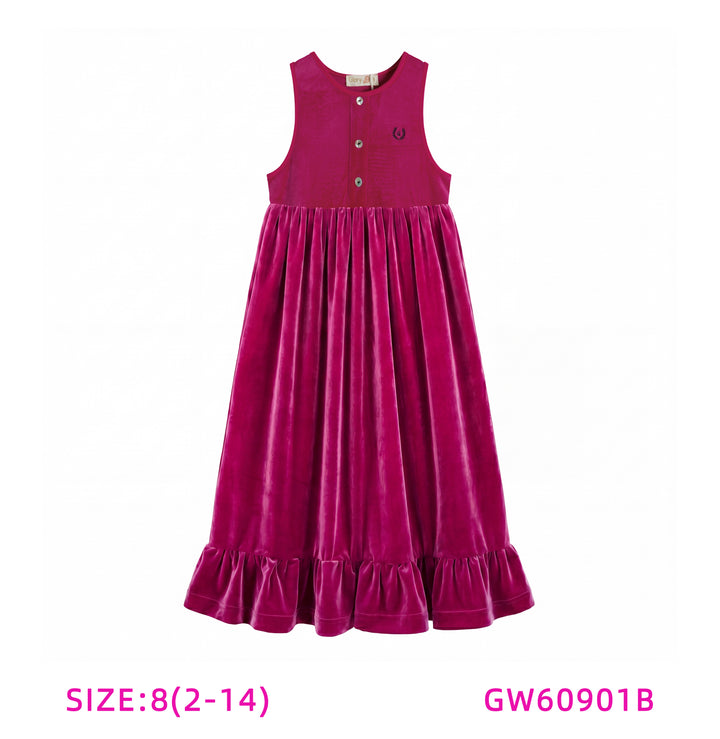 GW60901B-PINK VELOUR SHABBOS ROBE