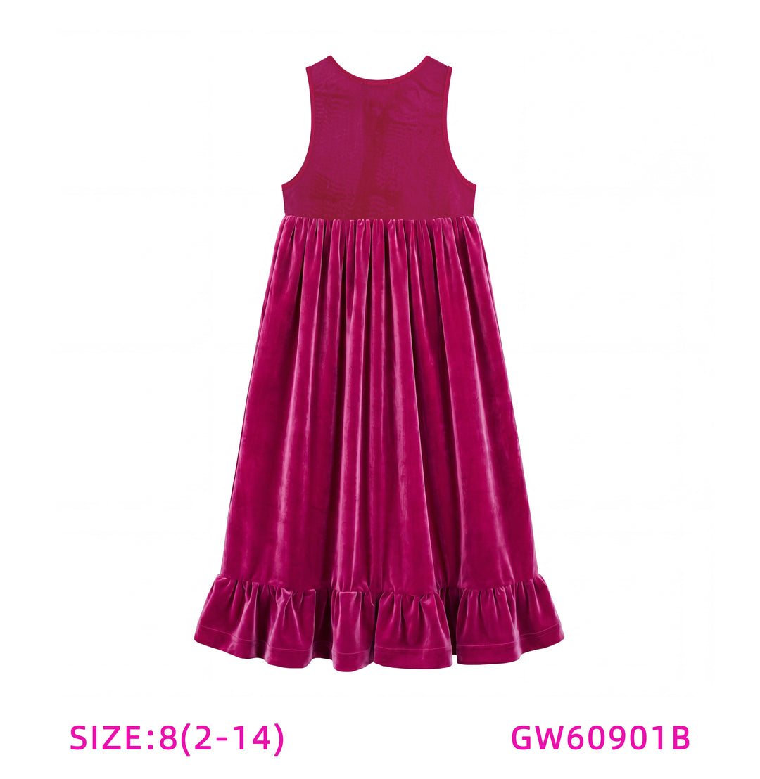 GW60901B-PINK VELOUR SHABBOS ROBE