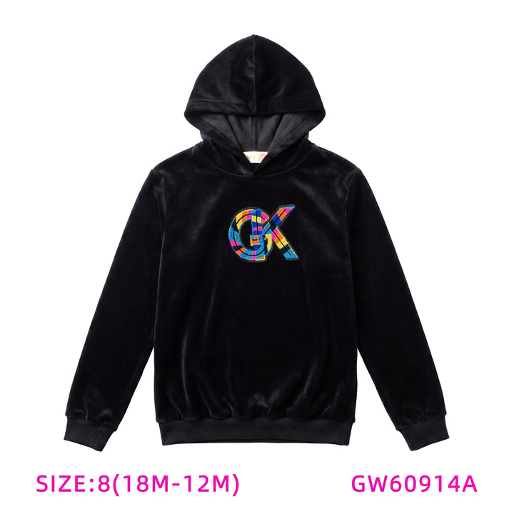 GW60914A-GK BLACK HOODED TOP