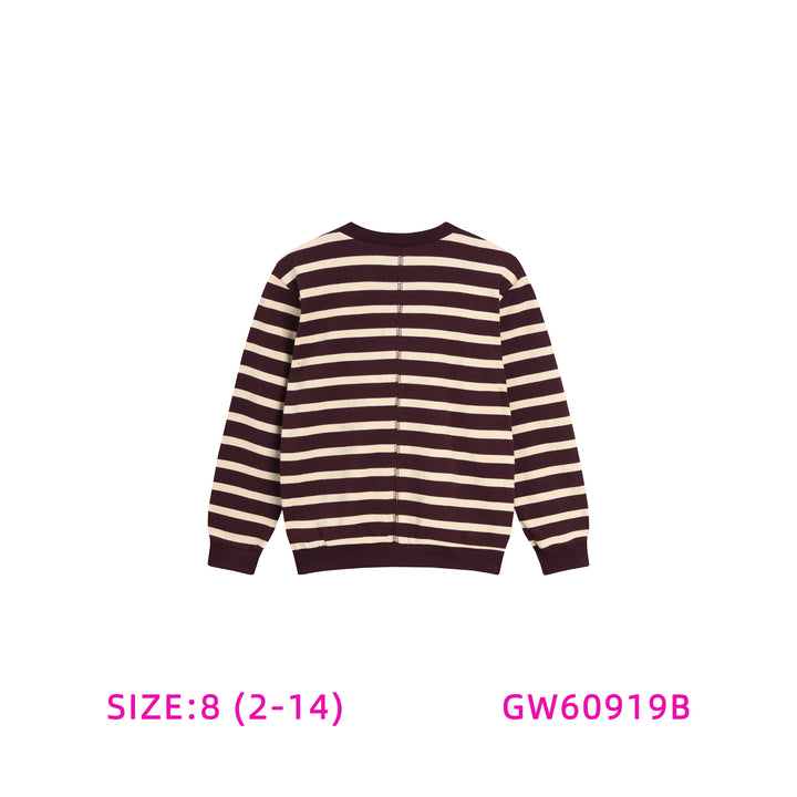 GW60919B-BROWN AND IVORY STRIPED SWEAT