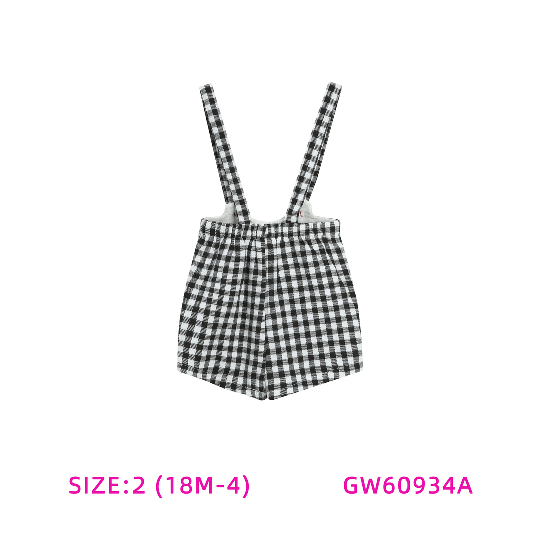 GW60934A-BLACK & WHITE GINGHAM BUILT-UP
