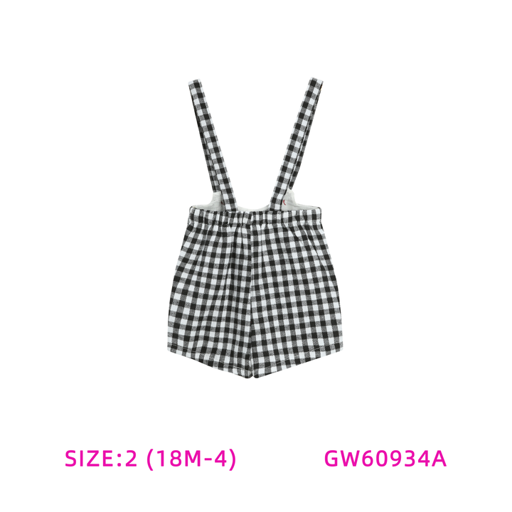 GW60934A-BLACK & WHITE GINGHAM BUILT-UP