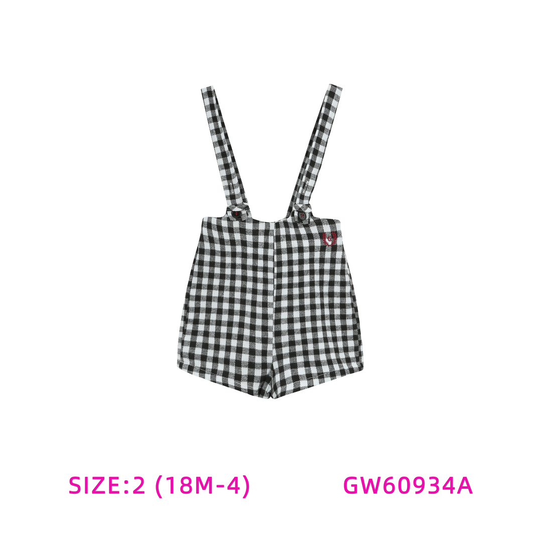 GW60934A-BLACK & WHITE GINGHAM BUILT-UP