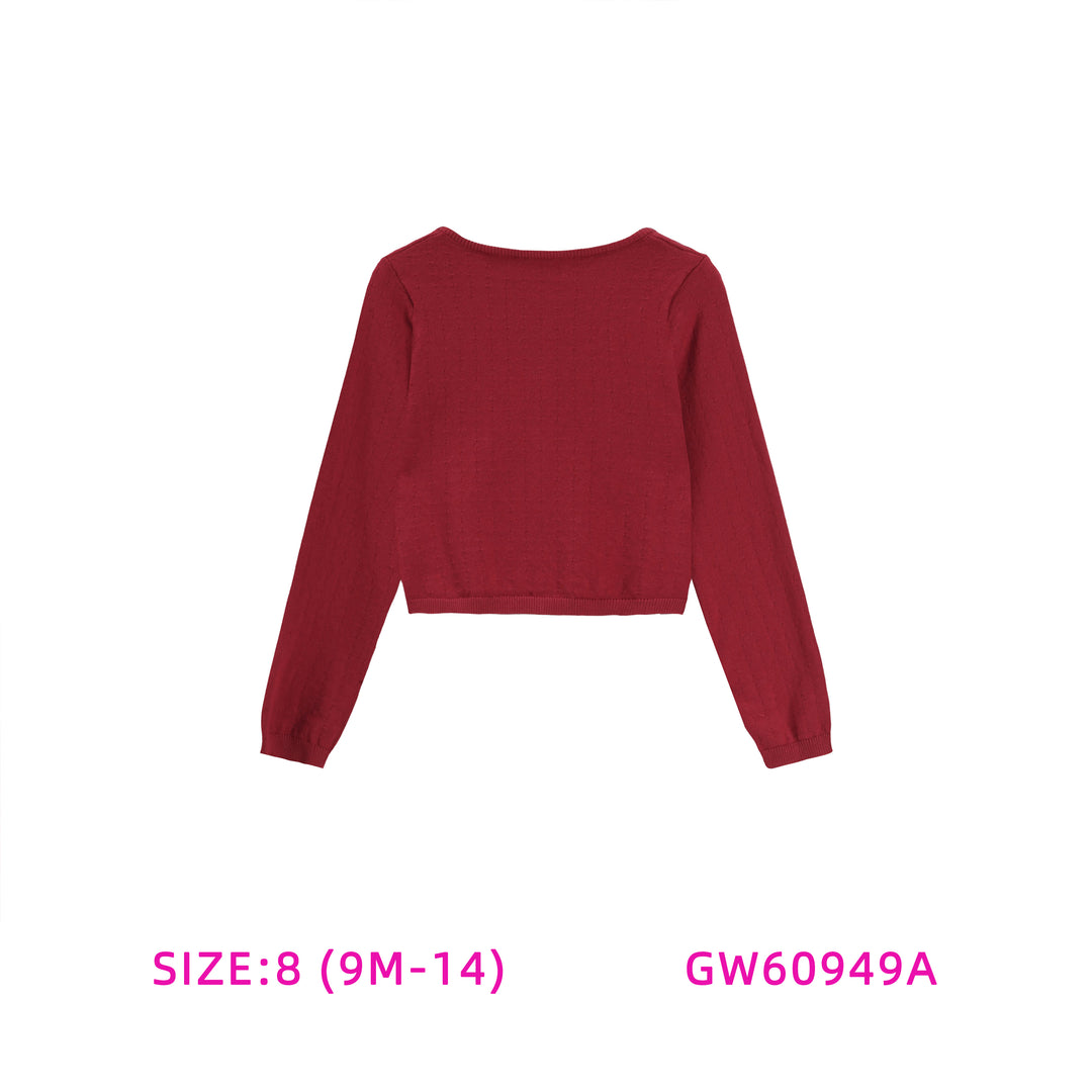 GW60949A-RED CARDIGAN