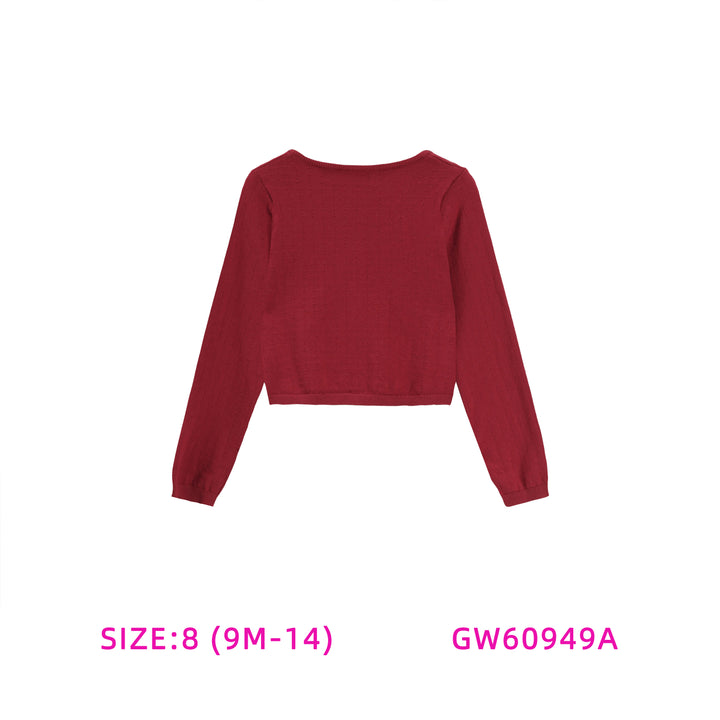 GW60949A-RED CARDIGAN